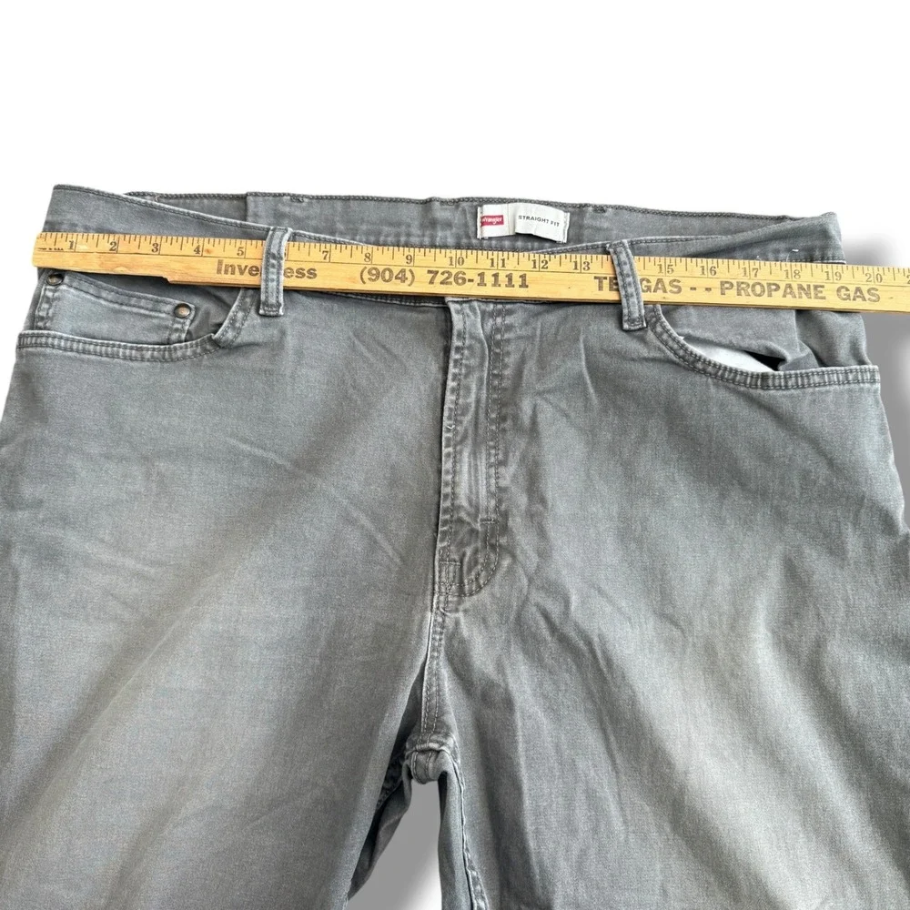 Wrangler Men‎ Straight Fit 38x32 (38x31) Premium Quality Gray Cotton Blend Jeans